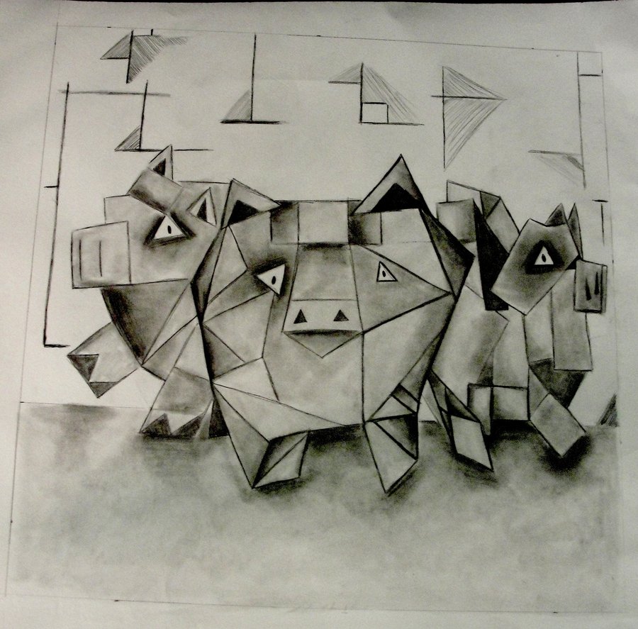 900x887 Cubist Drawing For Monolith By Bigafromcompton