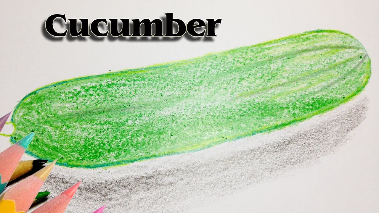 1280x720 How To Draw An Cucumber Fruit