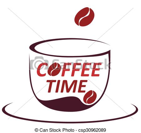 450x424 Cup Of Coffee. Illustration Of A Cup Of Coffee Vector