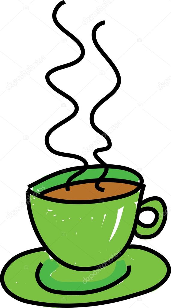 570x1023 Drawing Of A Cup Of Coffee Or Tea Stock Vector Prawny