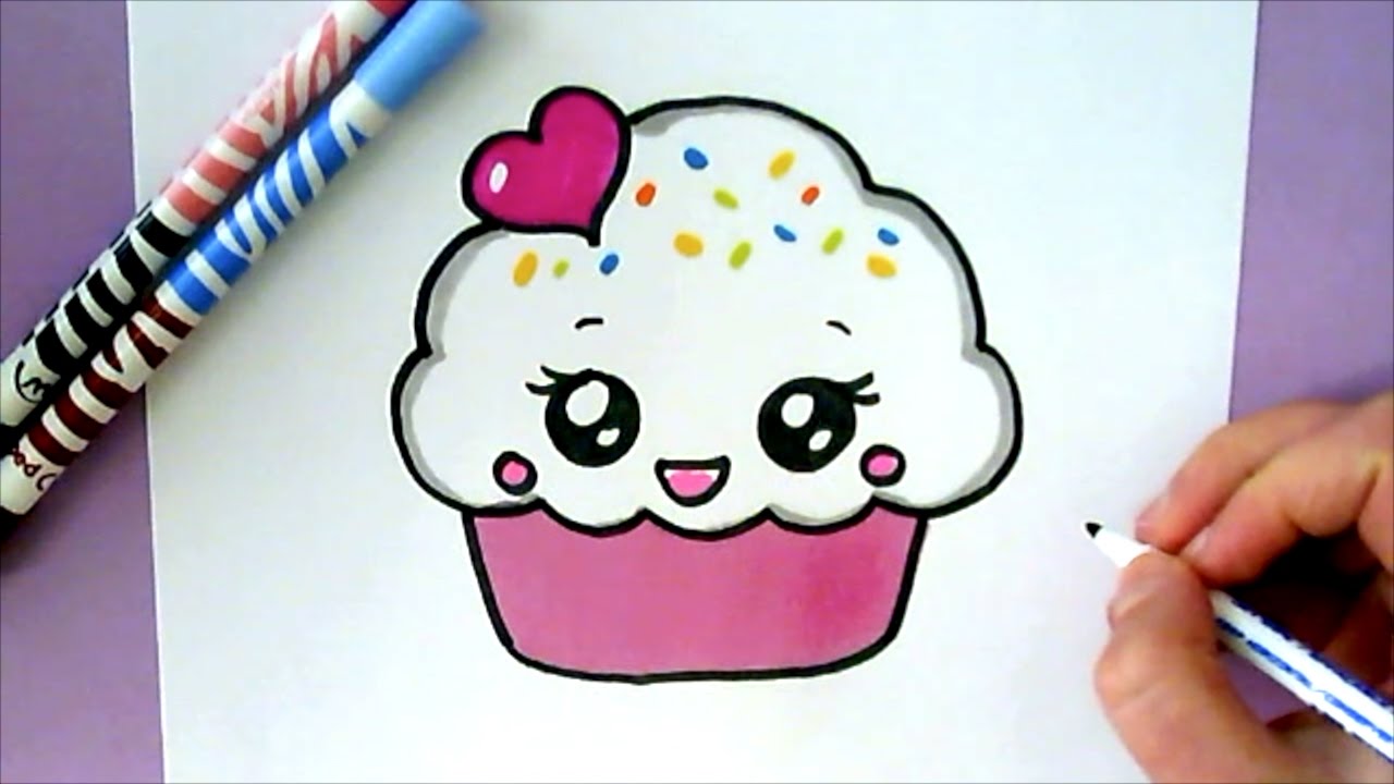 1280x720 How To Draw A Cute Cupcake