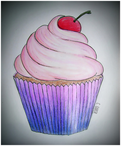 500x602 Cupcake Drawing Via Tumblr On We Heart It