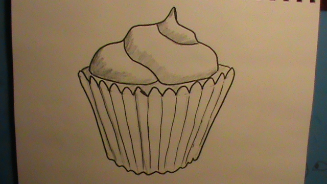 640x360 How To Draw A Cupcake Step By Step How To Draw Faster