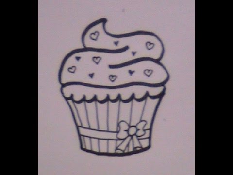 480x360 How To Draw Cartoon Cupcake