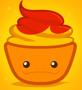 318x350 How To Draw Charmander Cupcake