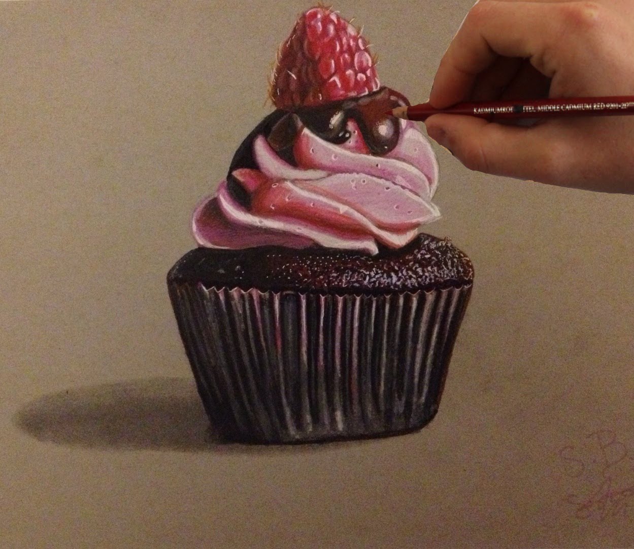 1249x1081 Cupcake Timelapse Drawing