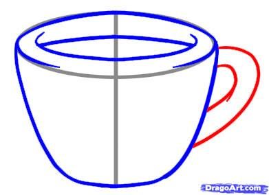 391x284 How To Draw A Cup
