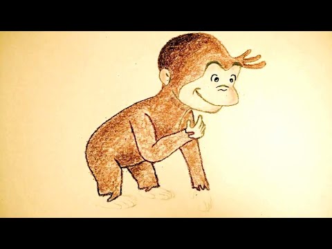 480x360 How To Draw George ,curious George , Pbs Kids Crayon Drawing