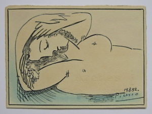 300x225 Pablo Picasso Curious Drawing Painting. Ebay