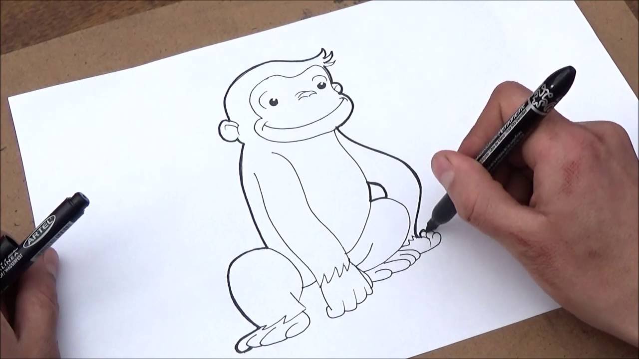 1280x720 How To Draw Curious George How To Draw Curious George Step By