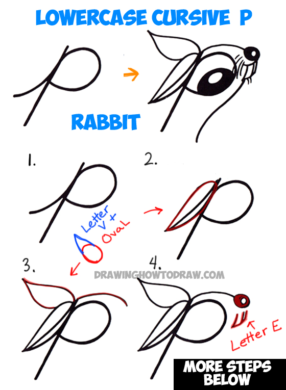 560x765 How To Draw Cartoon Bunny Rabbit From Lowercase Letter R In Easy