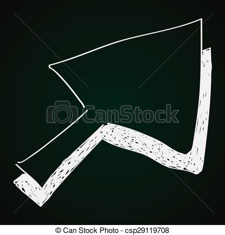 450x470 Simple Doodle A Cursor Arrow. Simple Hand Drawn Doodle
