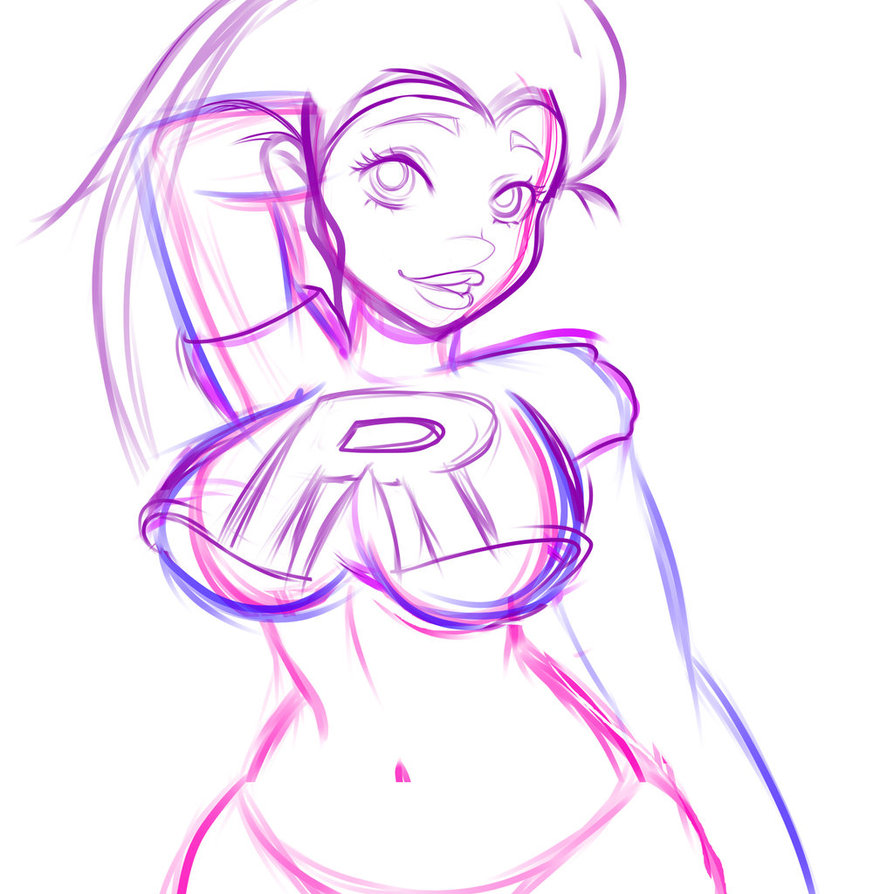 894x894 Team Rocket Jessie Sketch By The Curvy Geek