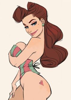 236x334 Sexy Curvy Women Drawing