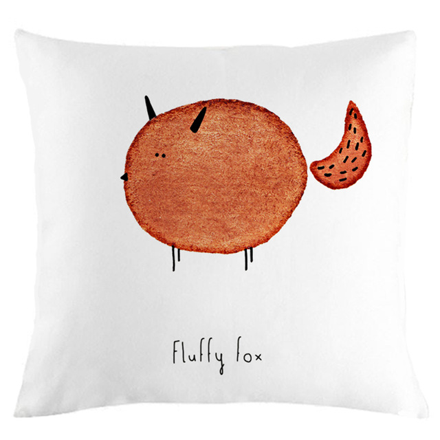 640x640 Simple Line Drawing Nordic Style Animal Super Soft Sofa Cushion