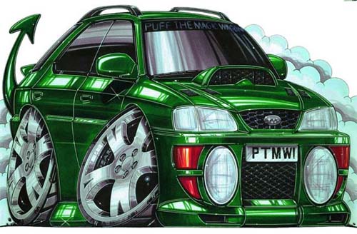 500x328 Drawings Amp Art On Cars! Cartoons Custom Cars