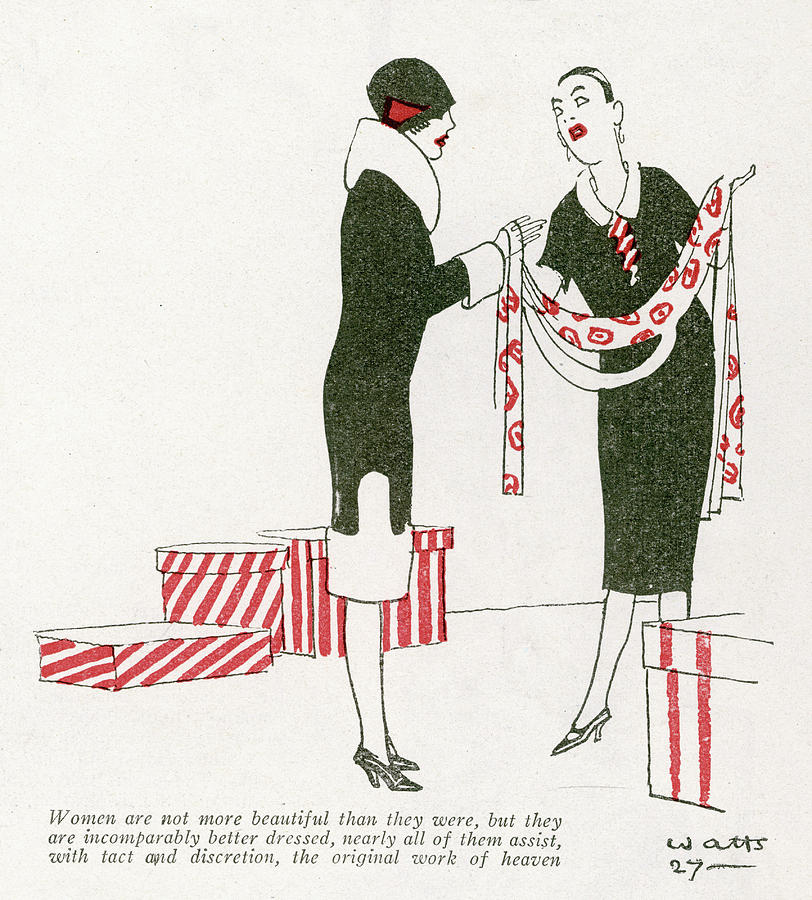 812x900 A Customer Succumbs To Sales Talk Drawing By Mary Evans Picture