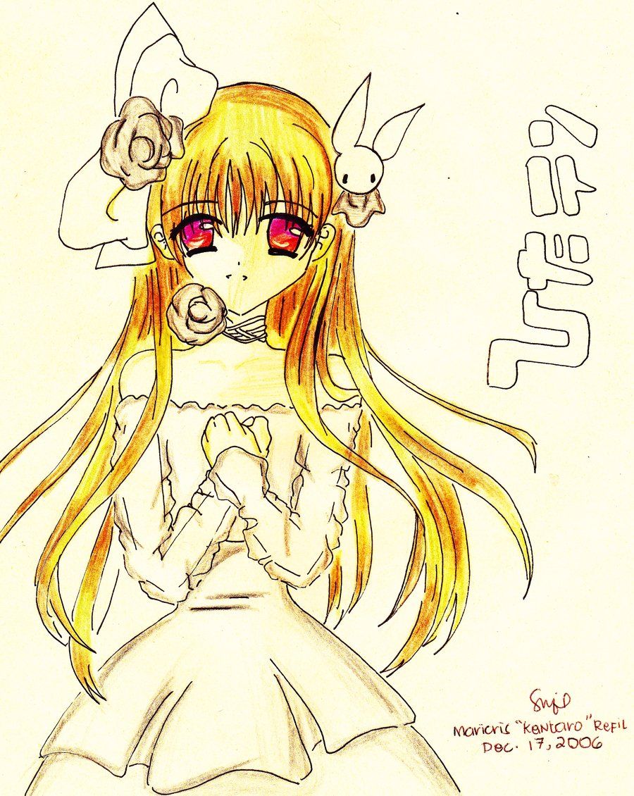 900x1130 Cute Anime Girl By Red Winged Angel Mac