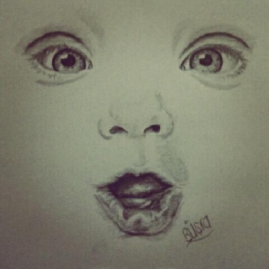 530x530 Cute Baby Face Sketch ) Art Cleanses The Soul The Dust