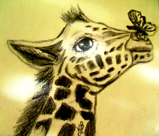 550x471 Cute Baby Giraffe Drawing