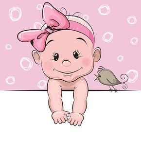 290x290 Cute Cartoon Baby Girl