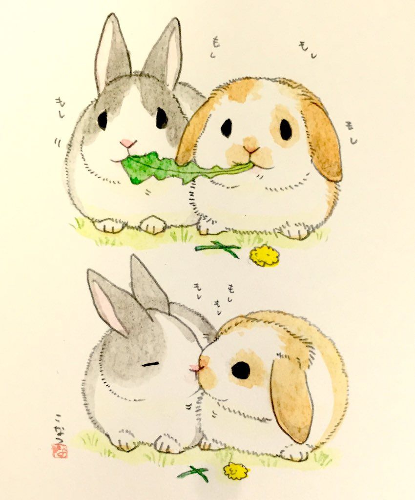 850x1024 On Kawaii, Bunny And Rabbit