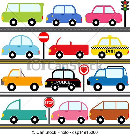 450x466 A Set Of Cute Vector Icons Car Vehicles Transportation Clip