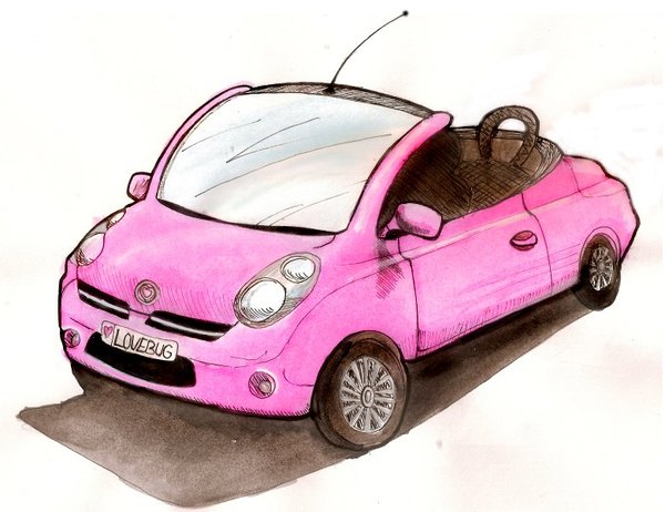 600x462 Cute Pink Car By Yampuff