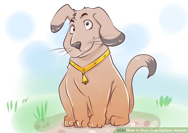 728x514 How To Draw Cute Cartoon Animals 9 Steps (With Pictures)