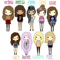 236x236 Cute Cartoon People! By Tumblinggirl Liked On Polyvore