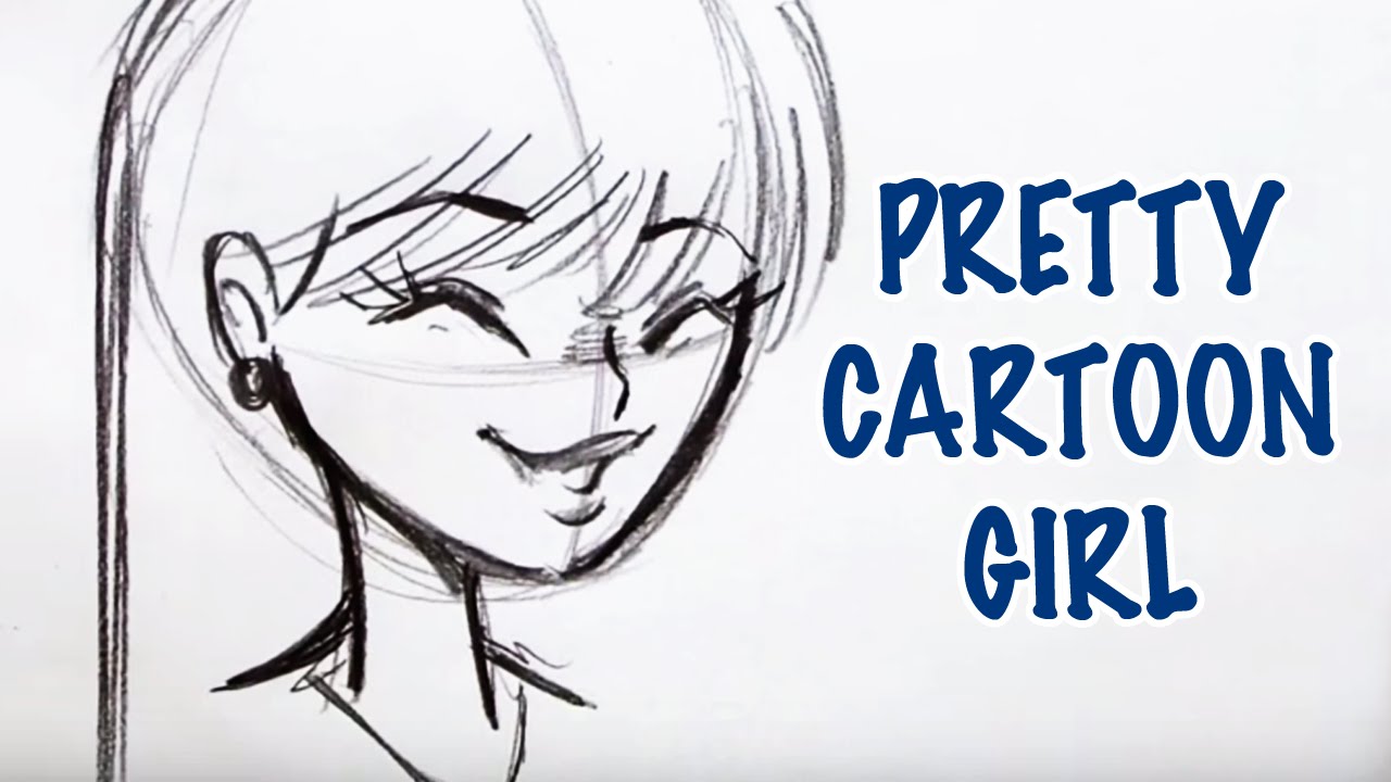 1280x720 How To Draw A Pretty Cartoon Girl (Step By Step)