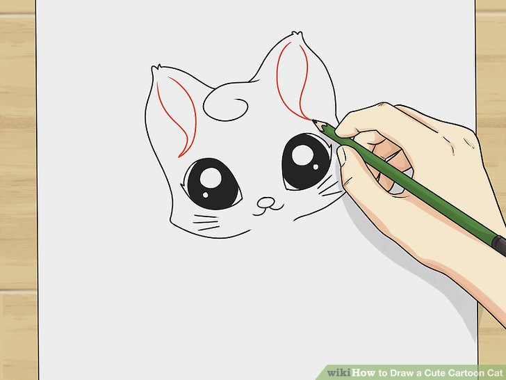 728x546 How To Draw A Cute Cartoon Cat 8 Steps (With Pictures)