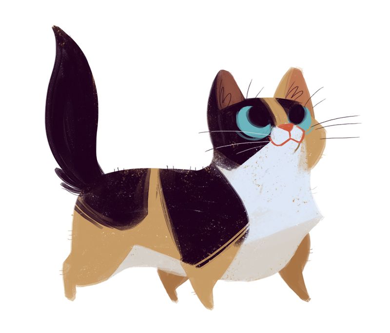 800x684 Daily Cat Drawings 445 Munchkin Cat Cat