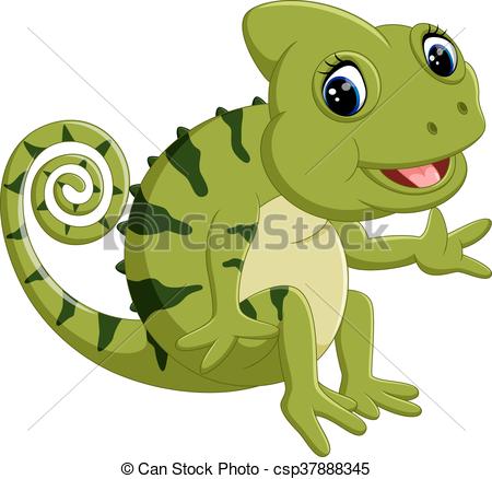 450x438 Illustration Of Cartoon Cute Chameleon Eps Vector