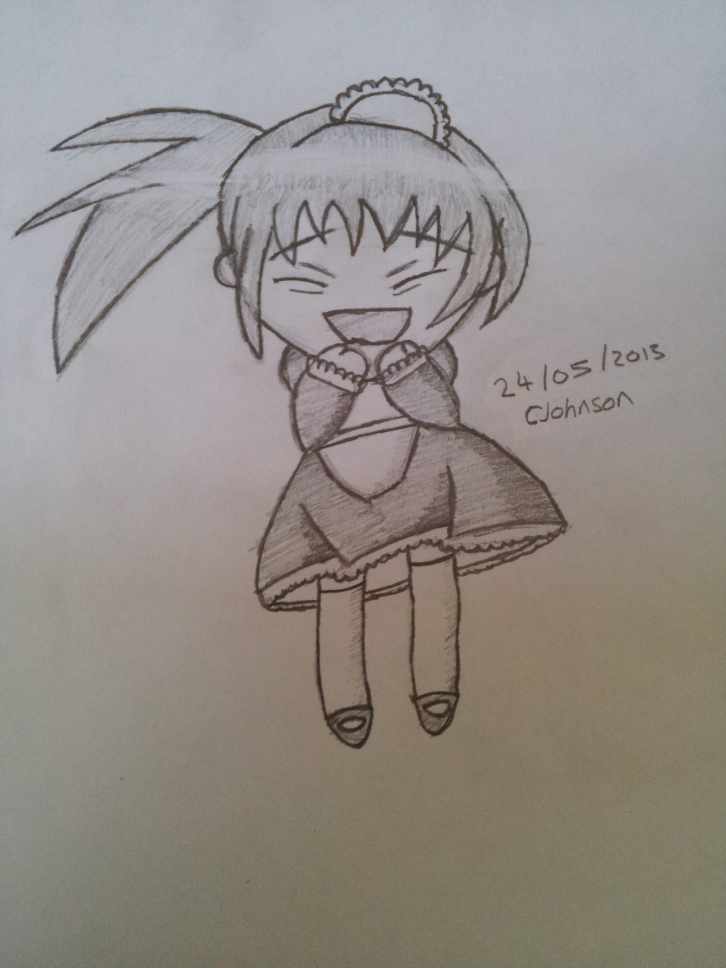 2448x3264 Drawing Happy Cute Chibi Girl Feinraf