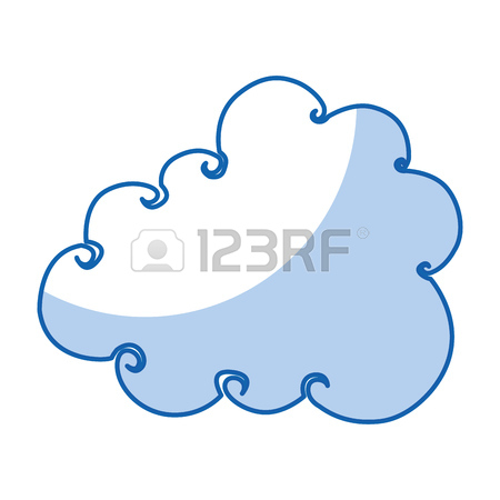 450x450 Cute Cloud Drawing Icon Vector Illustration Design Royalty Free
