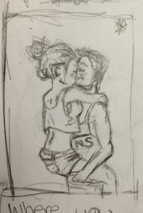 500x742 Cute Couple Drawing Uploaded By Katie Grevell