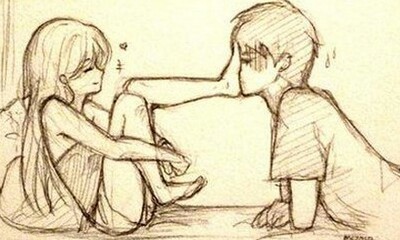 400x240 Cute Couple Drawing Uploaded By Talita On We Heart It