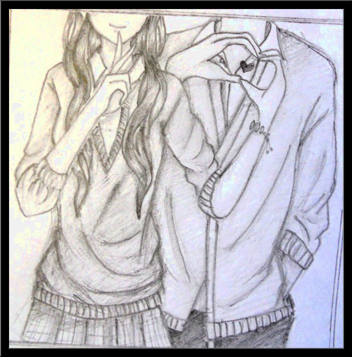 700x711 New Couple Drawing Ideas That You Can'T Deny