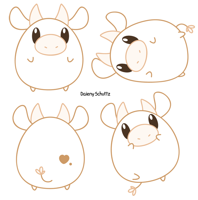 672x678 Chibi Cow By Daieny