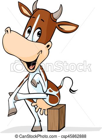 346x470 Cute Cow Sitting Leg Over Leg