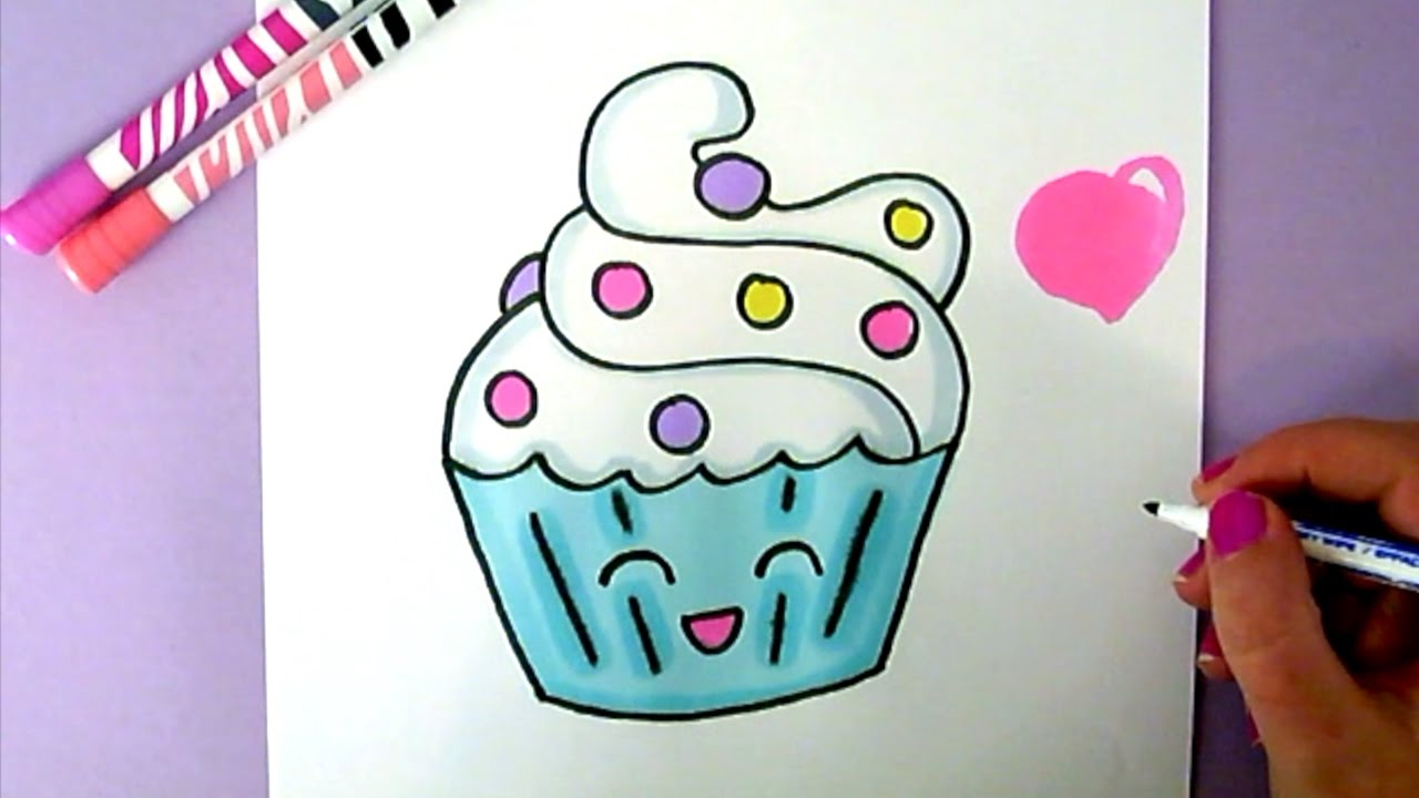 1280x720 Cute Cupcake Drawings Cupcake Marvelous How To Draw Frosting Cute