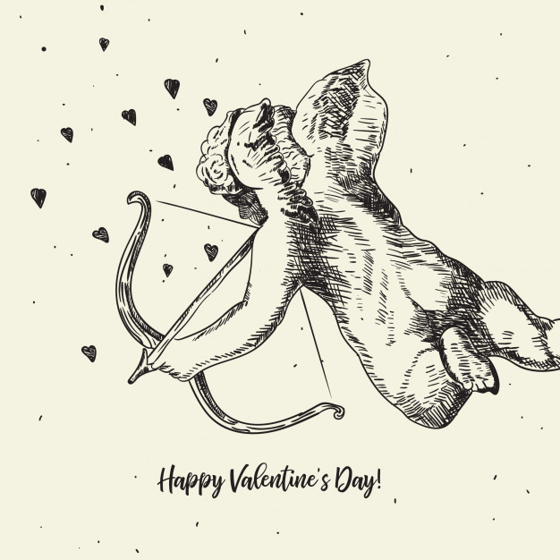 626x626 Cute Valentine Cupid Illustration Vector Premium Download
