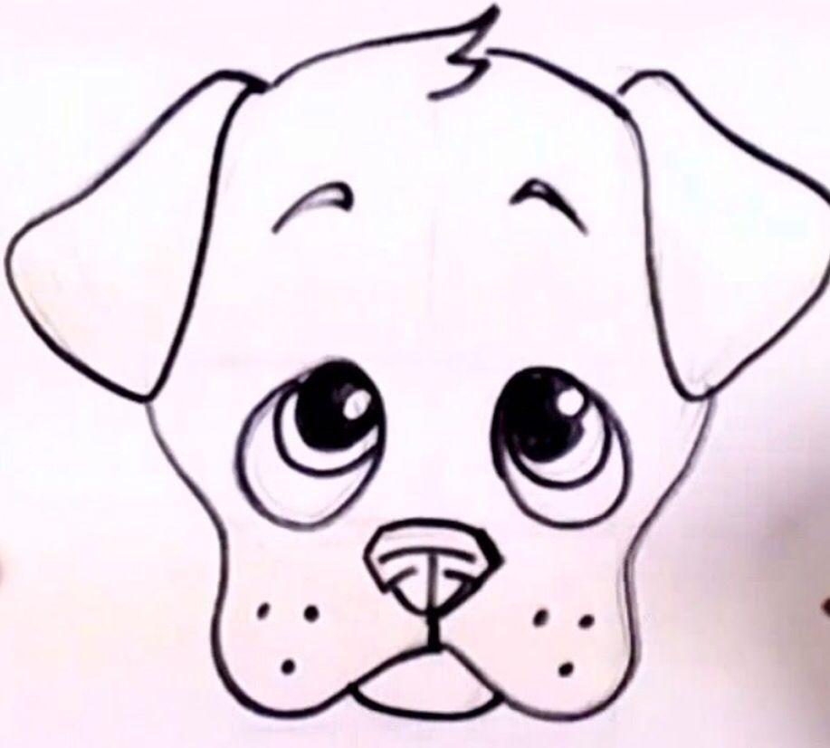 917x826 Easy To Draw A Cute Puppie
