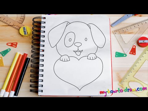 480x360 How To Draw A Cute Puppy Love Heart