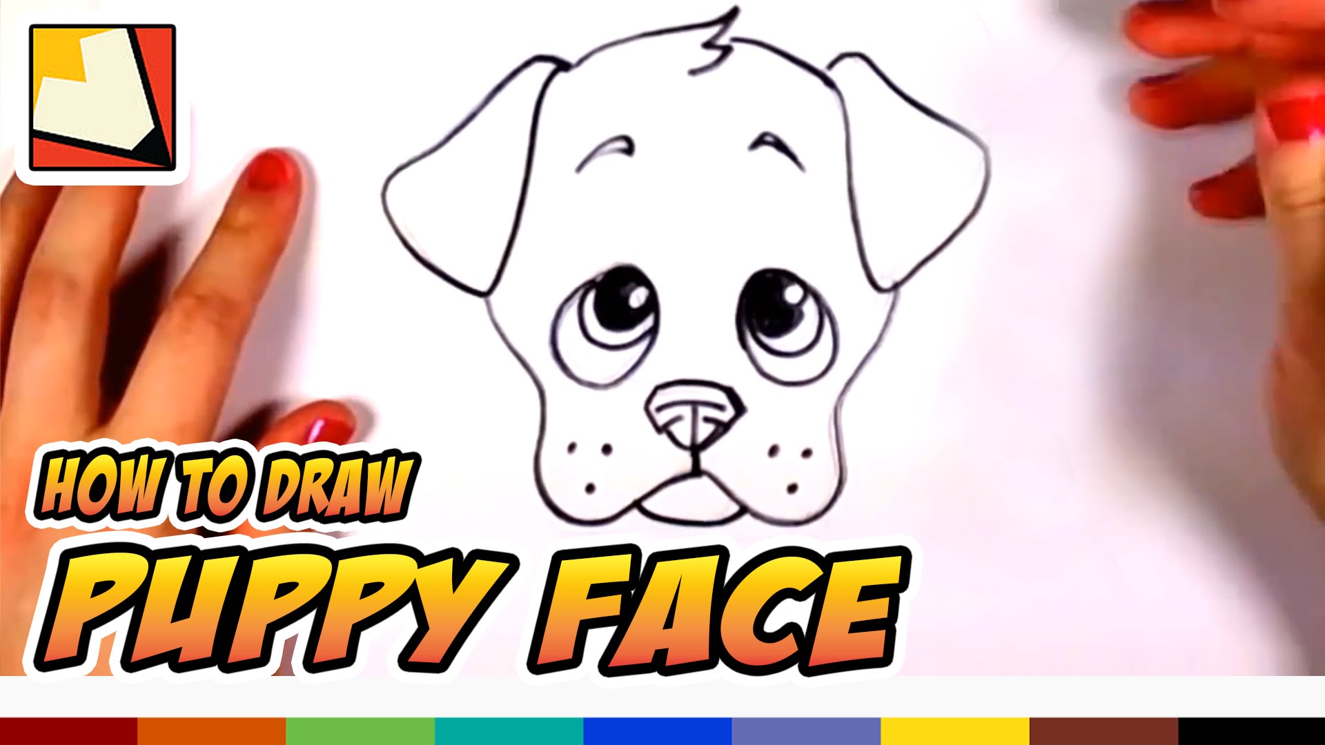 1920x1080 How To Draw A Cute Puppy Face Step By Step
