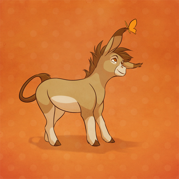 600x600 Cute Donkey By Artkitty