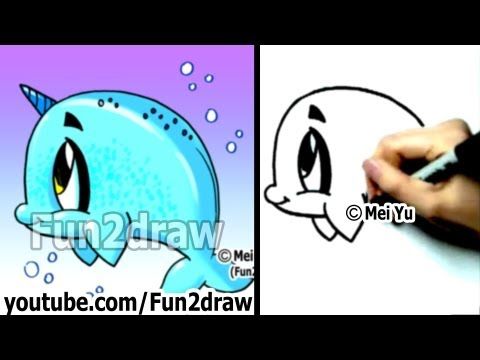 480x360 How To Draw A Cartoon Dolphin In 2 Min