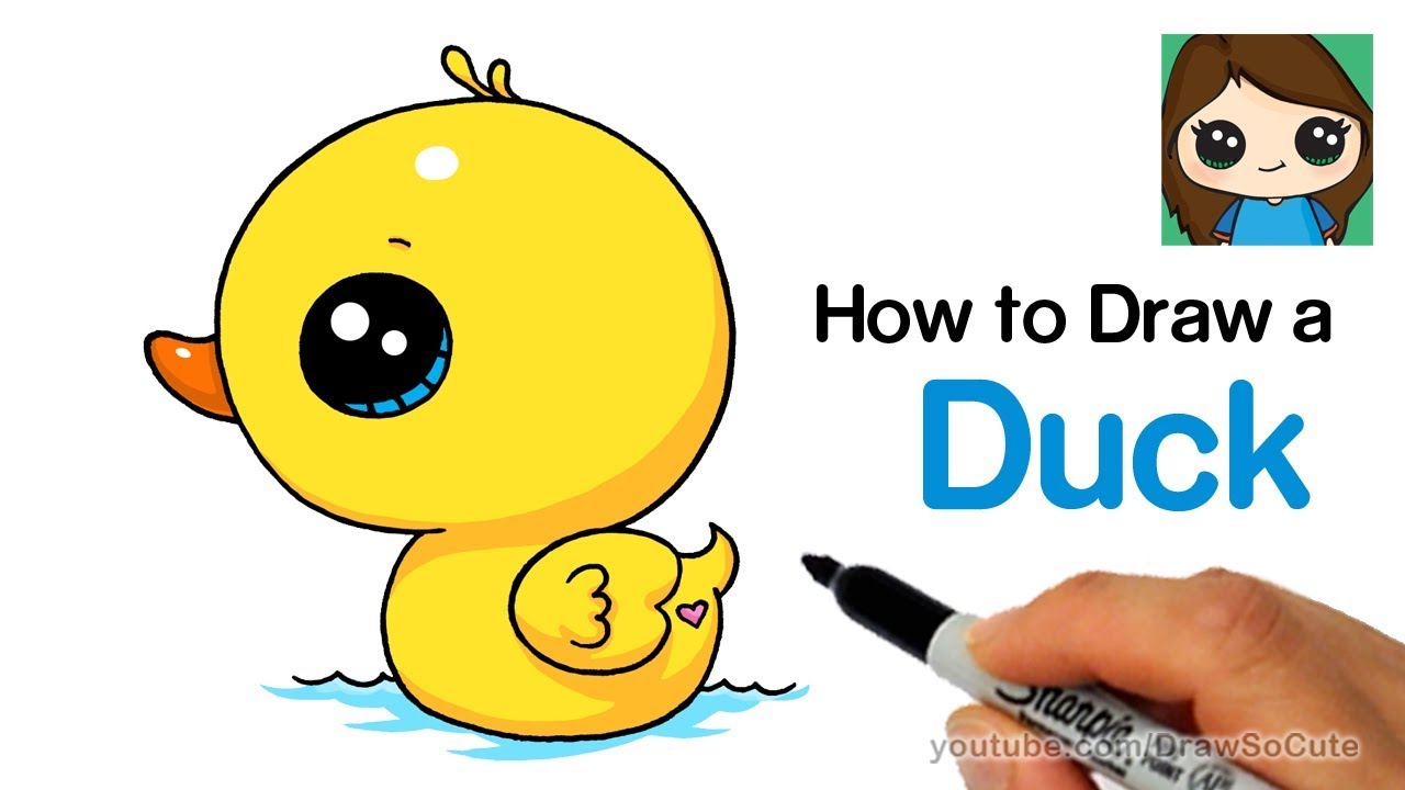 1280x720 How To Draw A Duck Super Easy And Cute