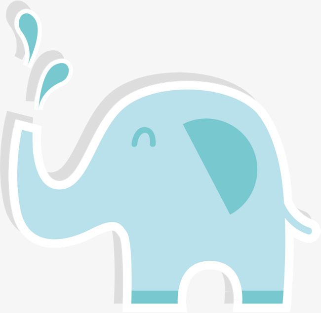 650x635 Vector Hand Painted Cute Elephant, Elephant, Vector Diagram, Hand